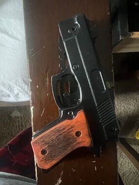 Black and Brown Decorative Home Art Gun Sculpture by